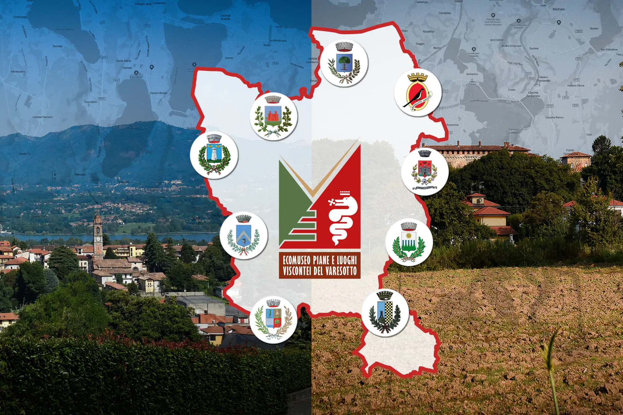 mappa dell'ecomuseo delle piane viscontee