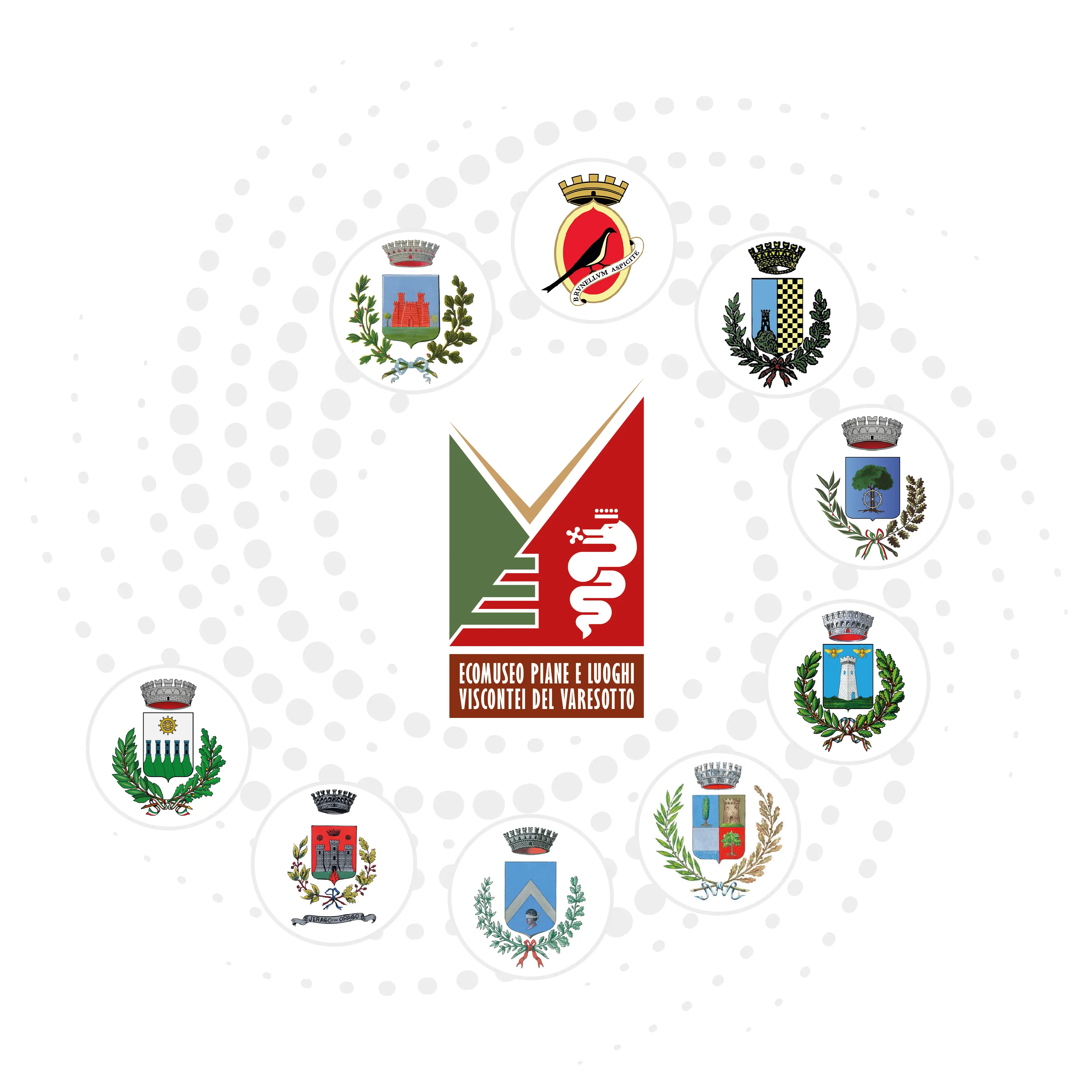 logo ecomuseo e comuni coinvolti
